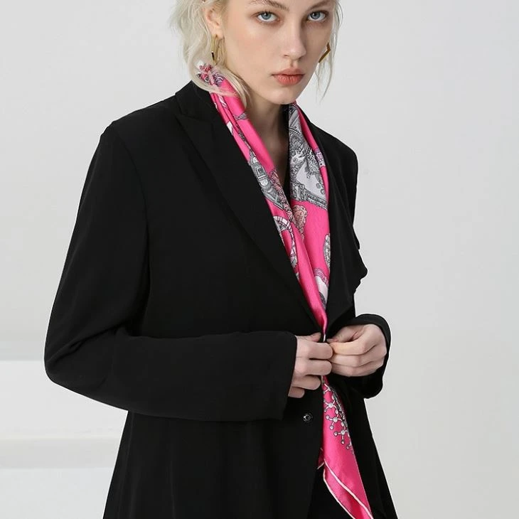 Fuschia Silk Scarf