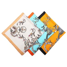 Square 100% Silk Scarf yang Dapat Disesuaikan
